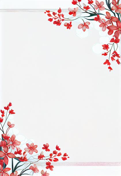 Free Download Red Flower Frame