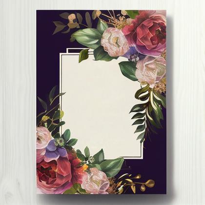 Oil Paint Wedding Invitation