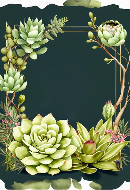 Succulent Wedding Invitation