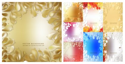 Intriguing Fusion of Abstract and Floral Ornamental Drops Vector Designs