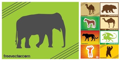 Diverse Array of 50 Silhouette Vector Designs