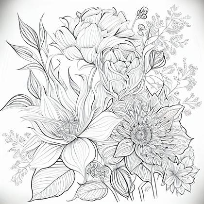 6 Line Art Flower Images | Free Vectors, Photos, Artwork Images ...