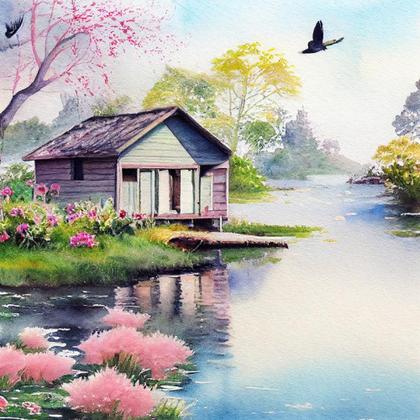Nature Painted: 14 Watercolor Scenes for Posters
