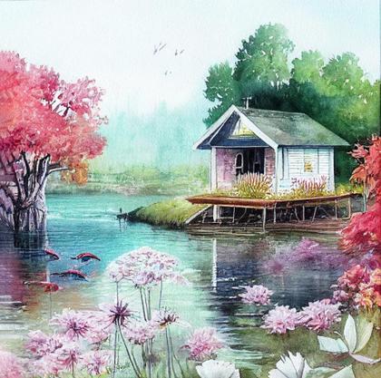 Nature Painted: 14 Watercolor Scenes for Posters