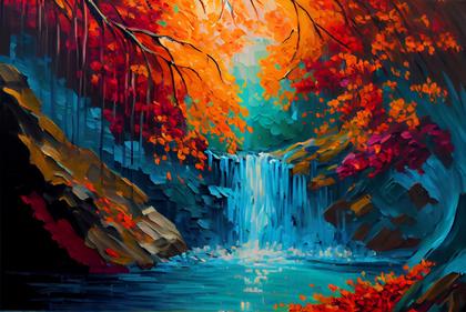 Waterfall Painting