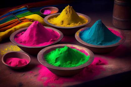 Evoke the Essence of Holi: Gulal and Colors Imagery