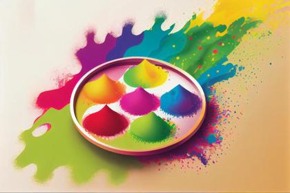 Evoke the Essence of Holi: Gulal and Colors Imagery