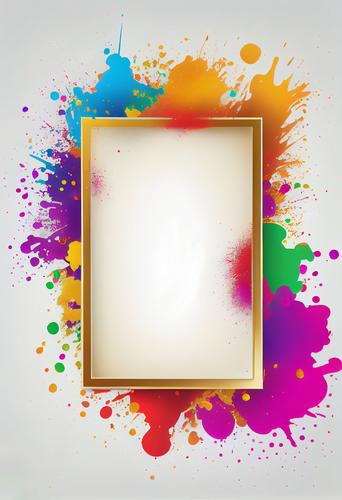 Colorful Holi Frame Splashes: Framing the Festivals Vibrancy