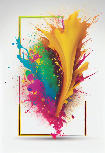 Colorful Holi Frame Splashes: Framing the Festivals Vibrancy