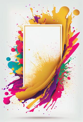 Free Download Color Splash Frame Image