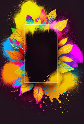 Colorful Holi Frame Splashes: Framing the Festivals Vibrancy