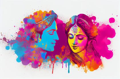 Radha Krishna Holi Image
