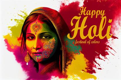 Holi Girl Background