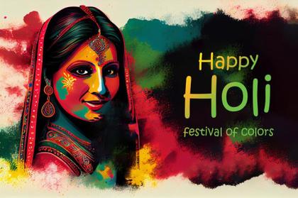 Holi Girl Background