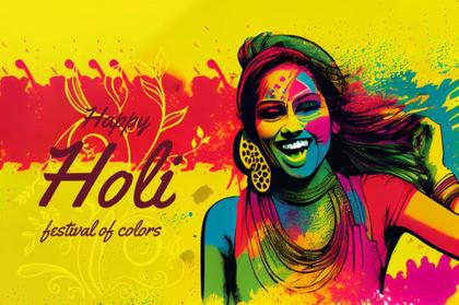 Holi Girl Background Image