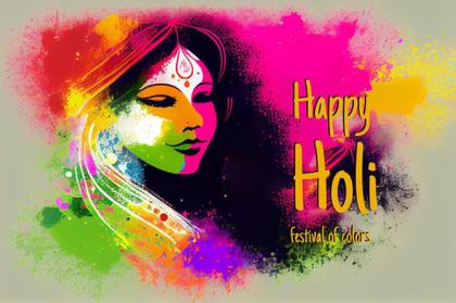 Holi Girl Background