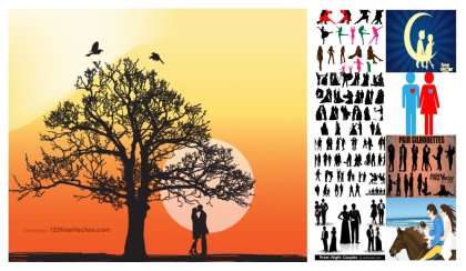 Stellar Collection of Diverse Couple Vector Designs