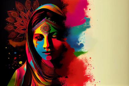 Holi Beautiful Girl background