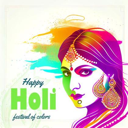 Holi Girl Background