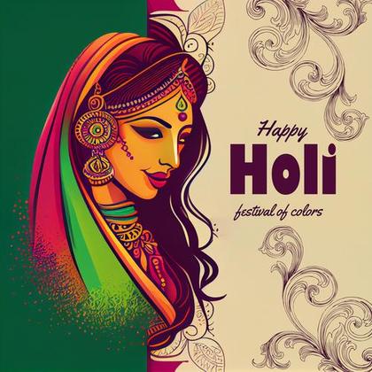 Holi Girl Background