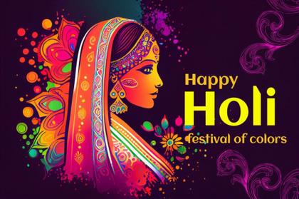 Holi Girl Background