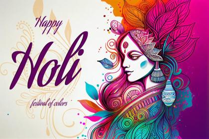 Holi Girl Background Image