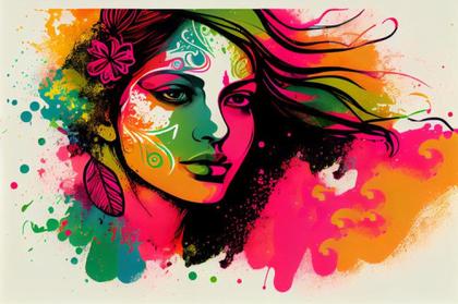 Holi Girl Background Image