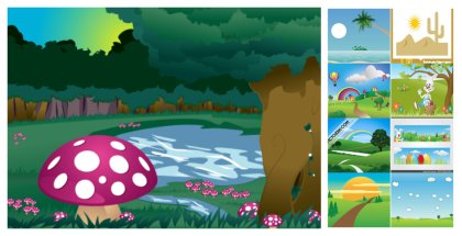 Exquisite Landscapes: The Allure of Vector Artistry