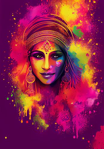 Holi Girl Background