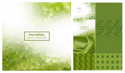 Moss Green Vector Art Collection: An Assortment of Geometric, Patterned, and Abstract Designs