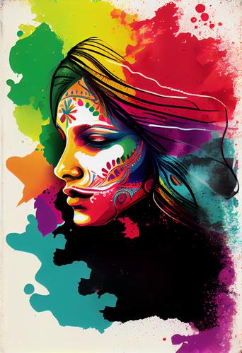 Holi Girl Background Image