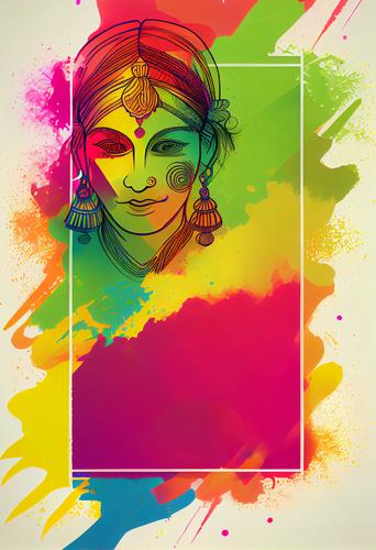 Holi Girl Background Image