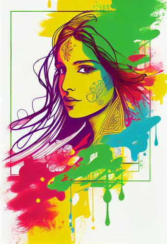 Holi Girl Background