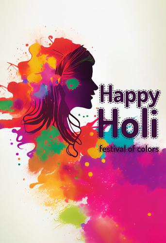 Holi Girl Background