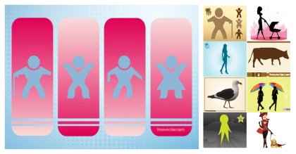 A Vibrant Array of Walking-Themed Vector Designs