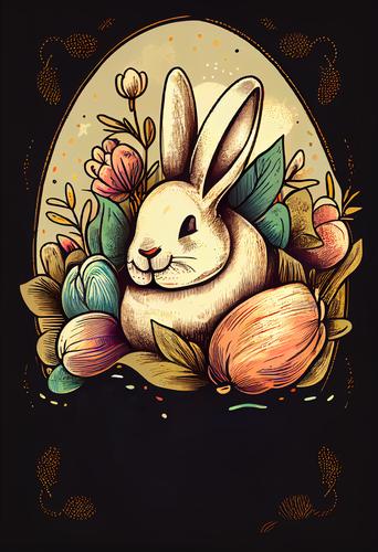 The Whimsy of Easter: Unique Bunny Card Backgrounds