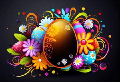 Colorful Easter Background
