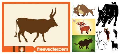 Intriguing Bull Themed Vector Art Collection