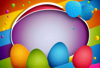 Colorful Easter Card Background Image