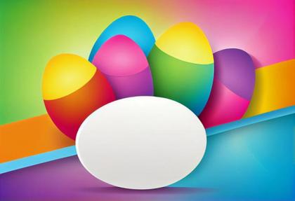 Colorful Easter Card Background Image