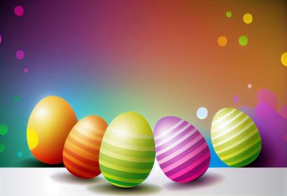 Colorful Easter Poster Background