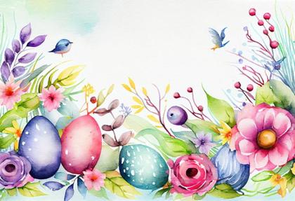Artistic Elegance: Watercolor Easter Card Backgrounds