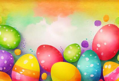 Artistic Elegance: Watercolor Easter Card Backgrounds