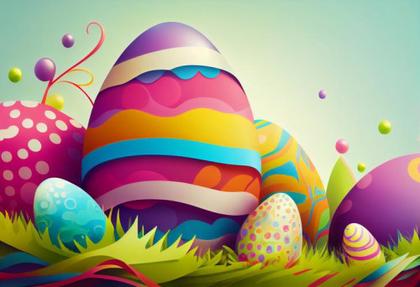 Eggsquisite Designs: Colorful Easter Egg Backgrounds