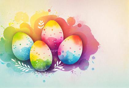 A Watercolor Easter: Colorful Egg Backgrounds