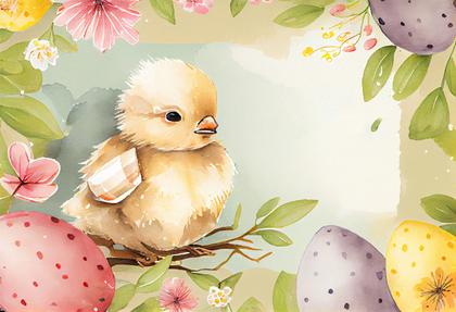 Watercolor Easter Background