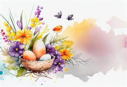 Watercolor Wonders: Easter Card Backgrounds