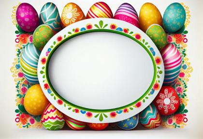 Frame Your Festive Wishes: Colorful Easter Egg Designs