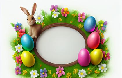 Free Download Colorful Easter Frame Image