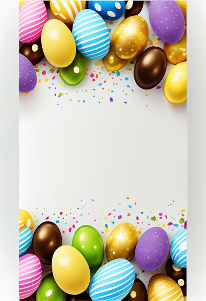 Free Download Colorful Easter Egg Border